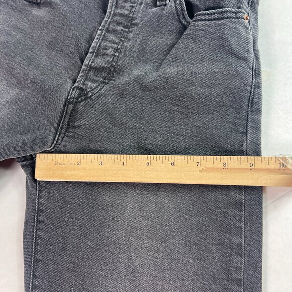 Levi's Jeans Women's 26x25* Ribcage High Rise Straight Ankle Black Denim Tag 26 - Picture 14 of 16